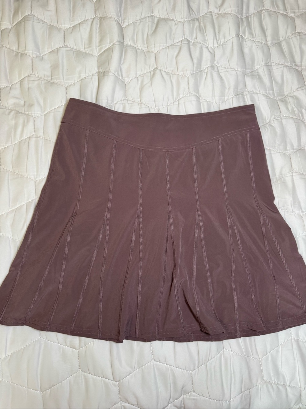2014 Athleta Womens Purple Athletic Skort Size 8 Built-in Shorts Zip Tennis Golf